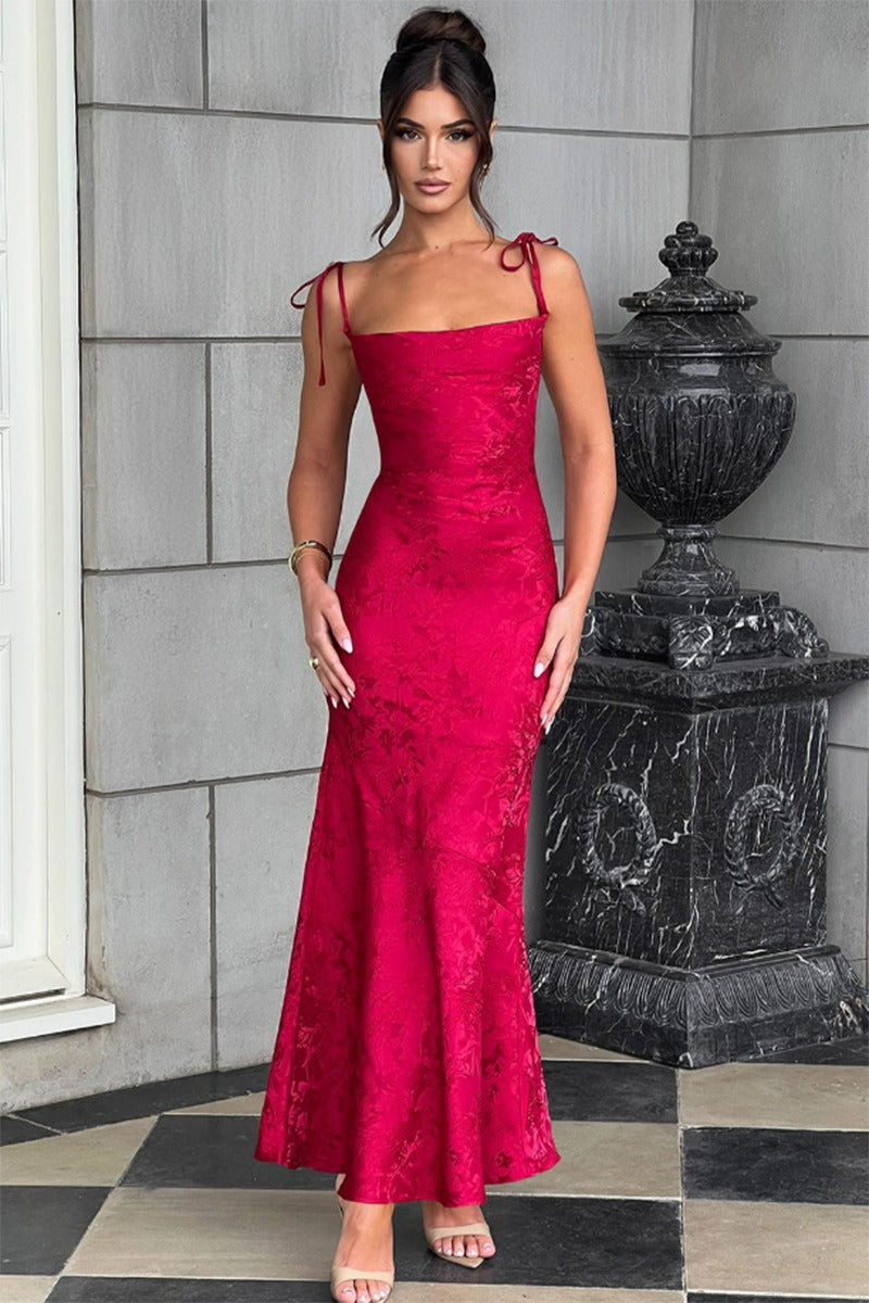 Solid Sash Backless Mermaid Formal Dress image 16