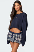 Y2K Plaid Faux Button Skirt with Built-in Shorts Skirt image 1