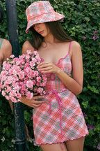 Retro Sweet Plaid Two Piece Swim Set image 1
