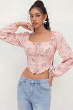 Elegant Floral Long Sleeve Blouse image 5