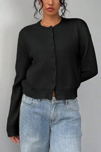 Lightweight Round Neck Button Cardigan image 16