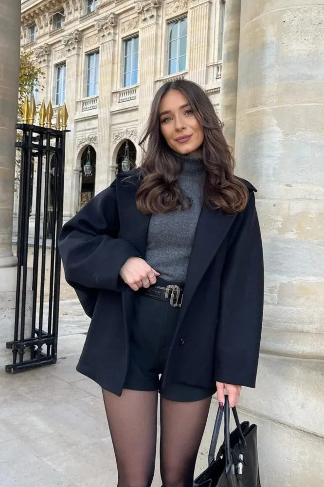Relaxed Fit Short Wool Blend Jacket image 4