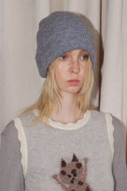 Solid Color Double Layer Soft Wool Knitted Hat image 1