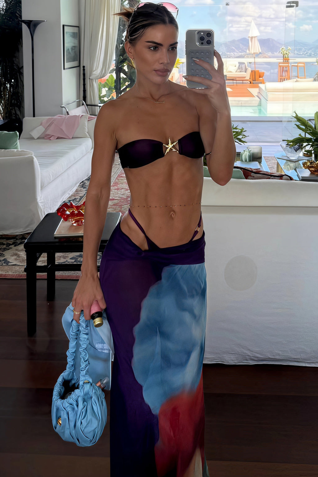 Strapless Bikini With Long Skirt Three Piece Swim Sets image 2