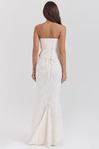 Embroidered Bustier Bodycon Formal Dress image 3