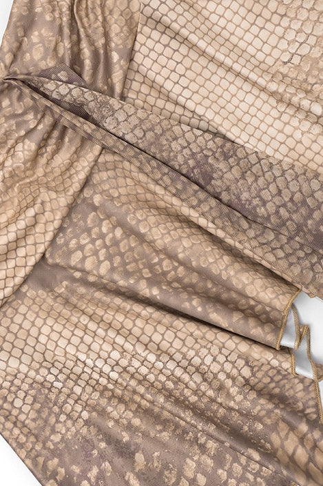 Flowy Snake Print Tie Detail Skirt Set image 6