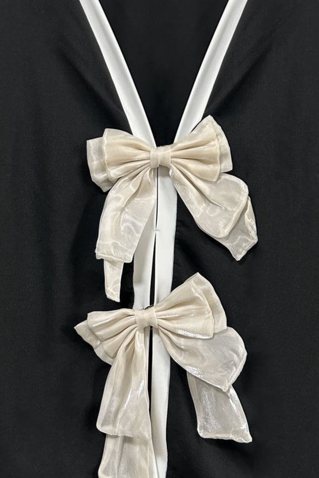 Bow Back Loose Casual Long Sleeve Tee image 4