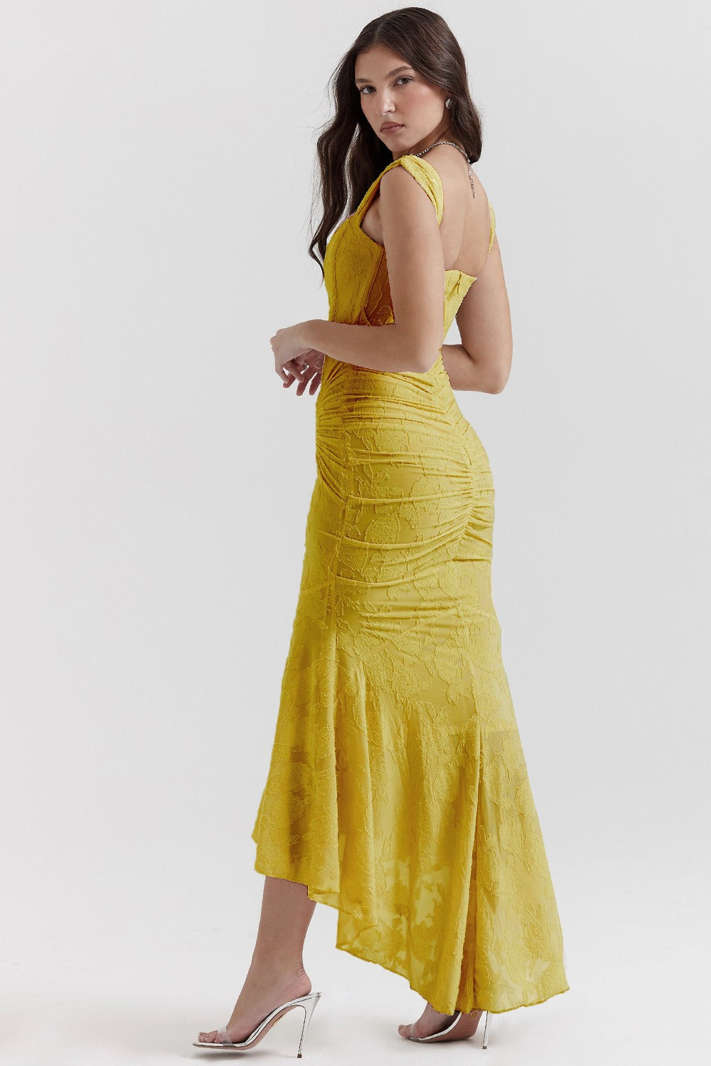 Stretch Mesh Jacquard Mermaid Formal Dress image 8