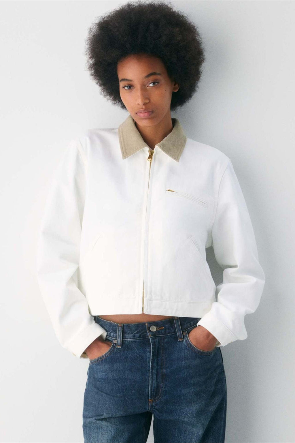 Cropped Utility Workwear Jacket image 16