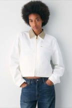Cropped Utility Workwear Jacket image 16
