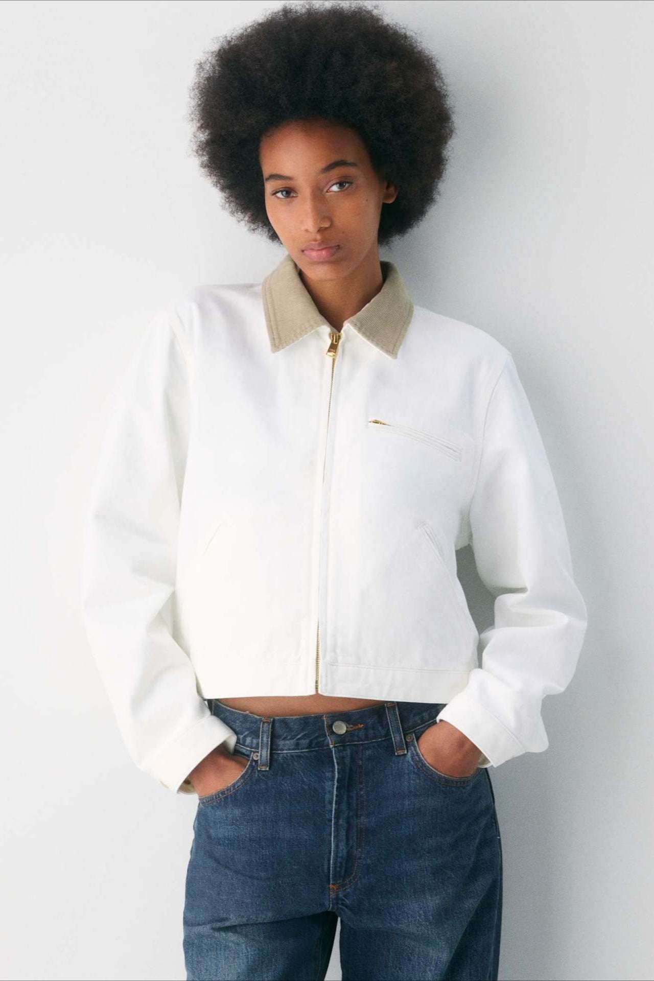 Cropped Utility Workwear Jacket image 16