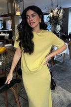 Minimalist Knit Short Sleeve Skirt Set image 5