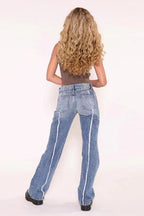 Stretch Raw Hem High Waist Jean image 4