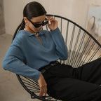 Fabulous Solid Color V Neck Classic Long Sleeve Sweater - Apricot image 2