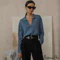 Fabulous Solid Color V Neck Classic Long Sleeve Sweater - Apricot image 1
