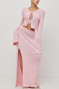 Bell Sleeve Cardigan Set Sweater Dress image 1