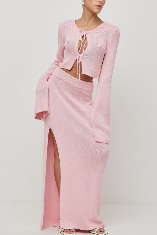 Bell Sleeve Cardigan Set Sweater Dress image 1
