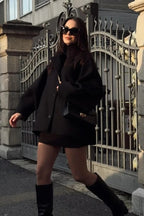 Relaxed Fit Short Wool Blend Jacket image 3
