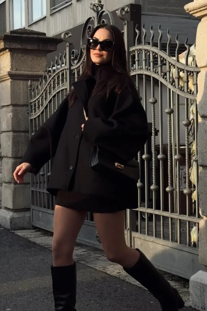 Relaxed Fit Short Wool Blend Jacket image 3