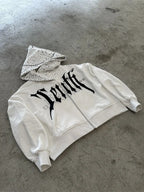 Unique Print Asymmetric Zip Hoodie image 3