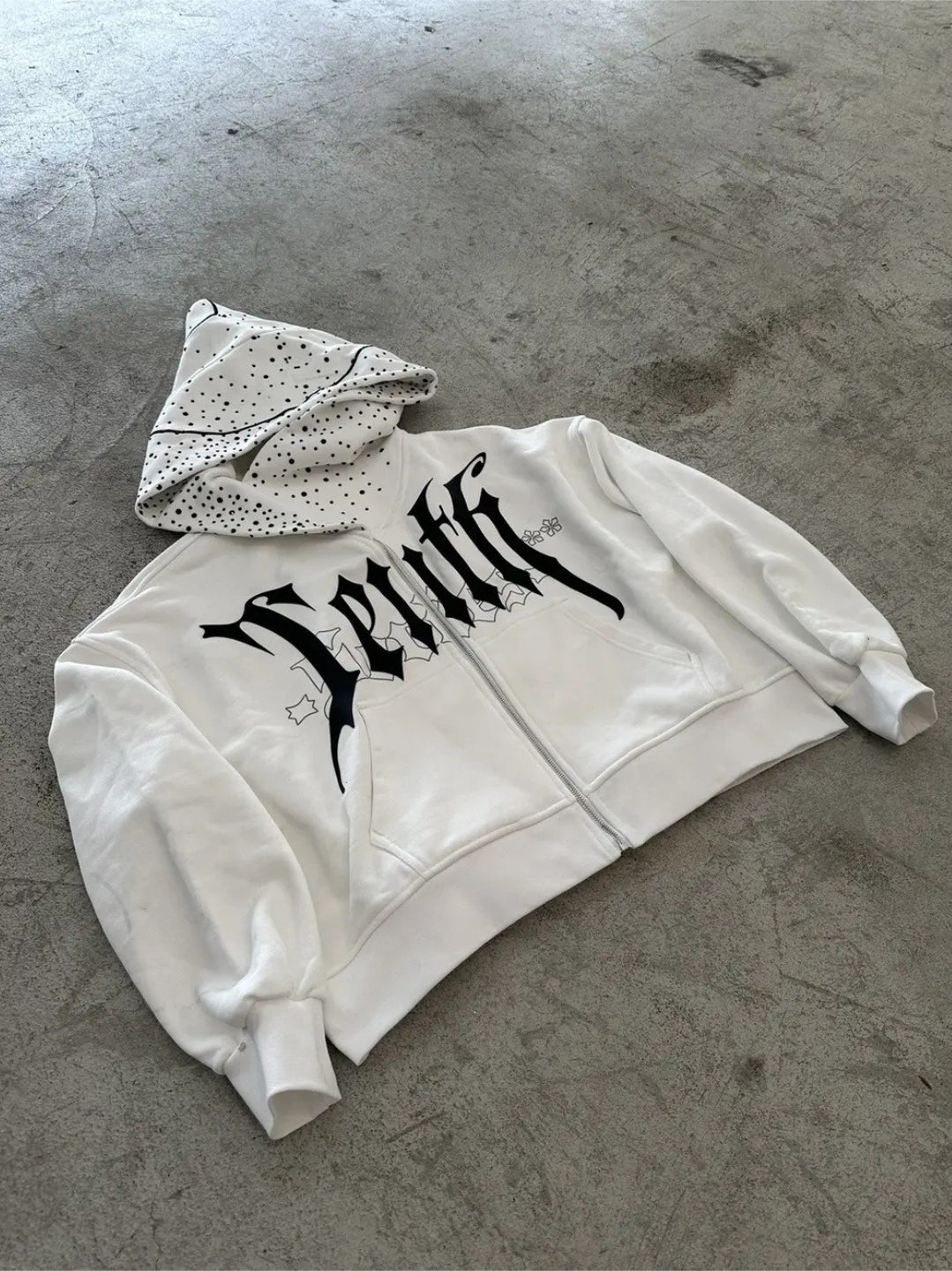 Unique Print Asymmetric Zip Hoodie image 3