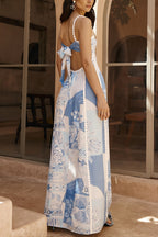 Casual Printed Spaghetti Strap Maxi Dress image 5