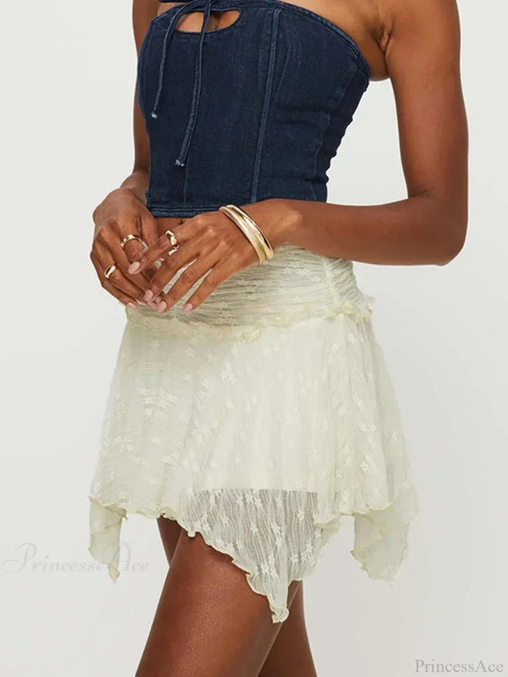 Fairy Grunge Layered Ruffle Skirt image 5