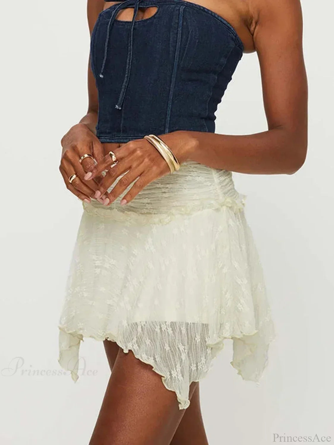 Fairy Grunge Layered Ruffle Skirt image 5