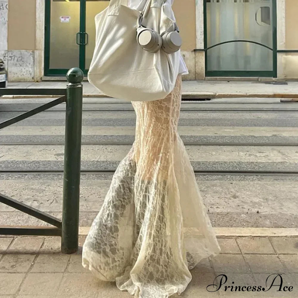 Fairy Stylish High Street Lace Maxi Skirt image 4