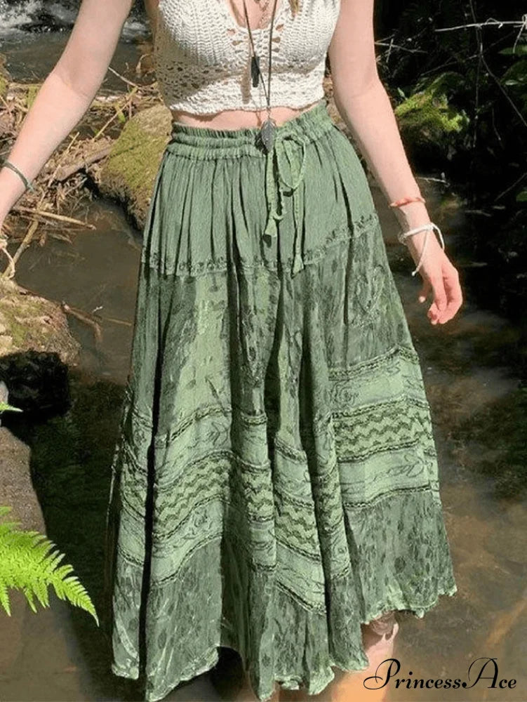 Fairy Graceful Tiered Maxi Skirt image 1