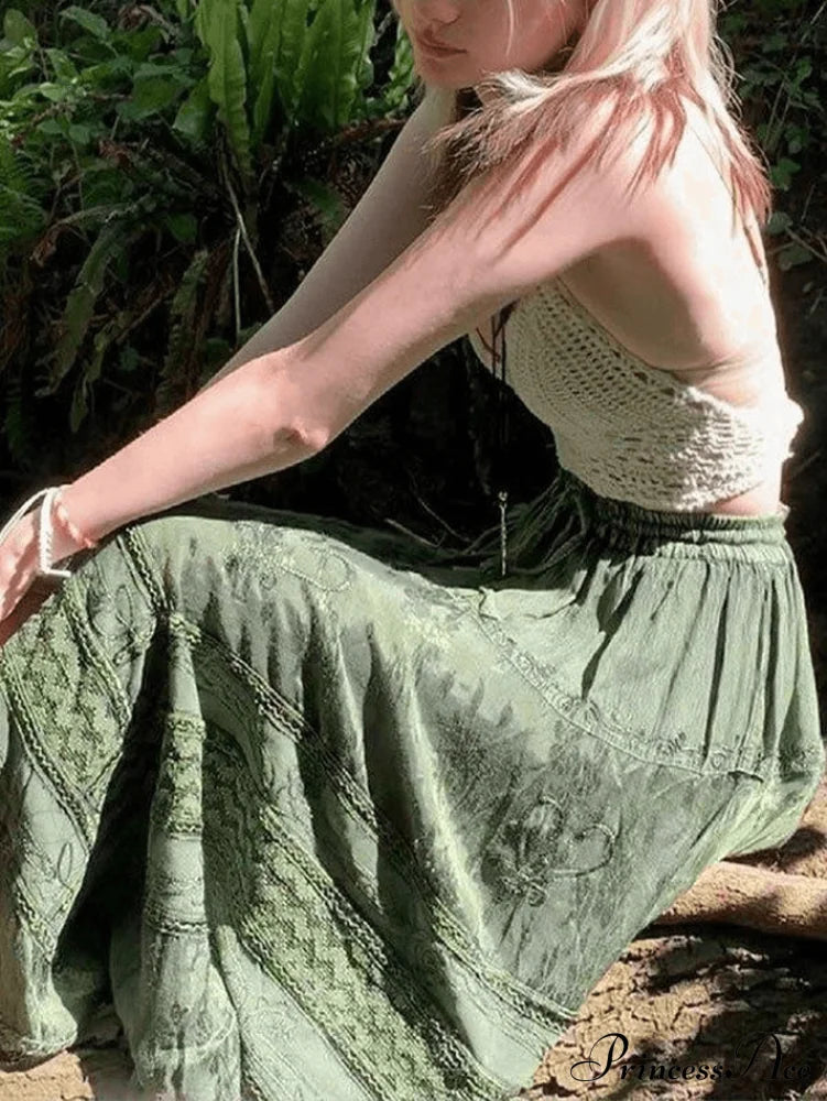 Fairy Graceful Tiered Maxi Skirt image 2