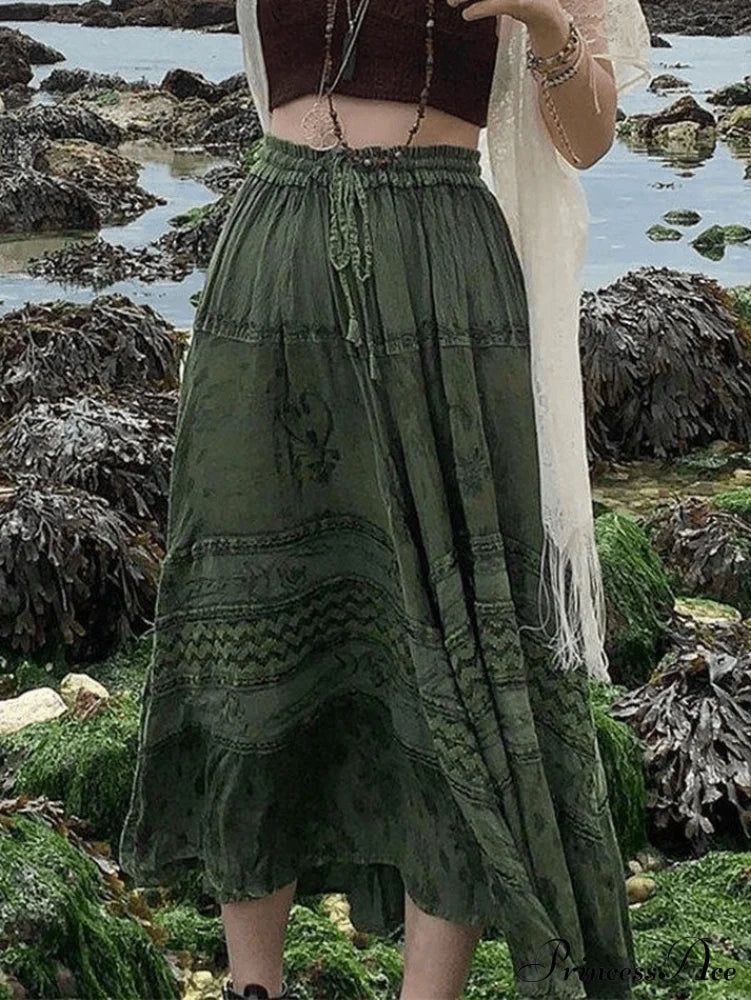 Fairy Graceful Tiered Maxi Skirt image 3