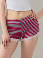 Fairycore Bow Lace Trim Short image 4