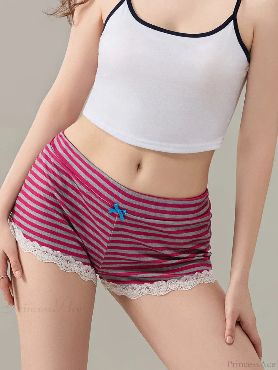 Fairycore Bow Lace Trim Short image 1