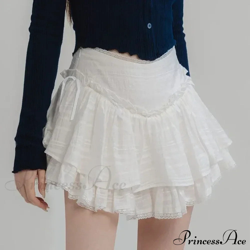 Fairycore Ruffle Lace Coquette Layered Mesh Korean Skirt image 6