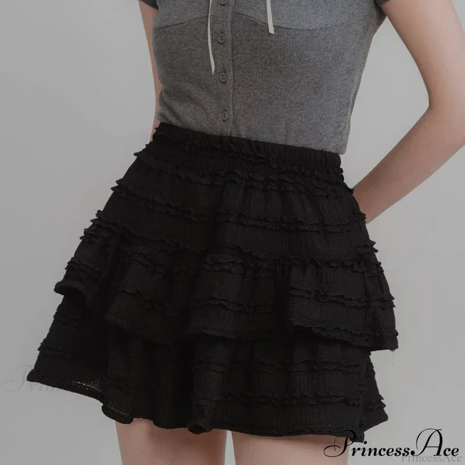 Fairycore White Lace Patchwork Layered Skirt image 5