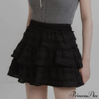 Fairycore White Lace Patchwork Layered Skirt image 4