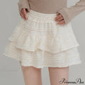 Fairycore White Lace Patchwork Layered Skirt image 7