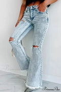 Fall Blue Ripped High Waisted Casual Baggy Denim Street Fashionable Jean image 4