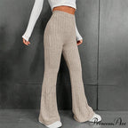 Fall New Solid Wide Pit Stripe Casual Knitted Warm Streetwear Pants image 5