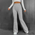 Fall New Solid Wide Pit Stripe Casual Knitted Warm Streetwear Pants image 7