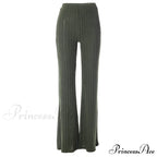 Fall New Solid Wide Pit Stripe Casual Knitted Warm Streetwear Pants image 8
