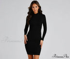 Falling For Chic Charming Mock Neck Dress image 1