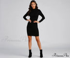 Falling For Chic Charming Mock Neck Dress image 4