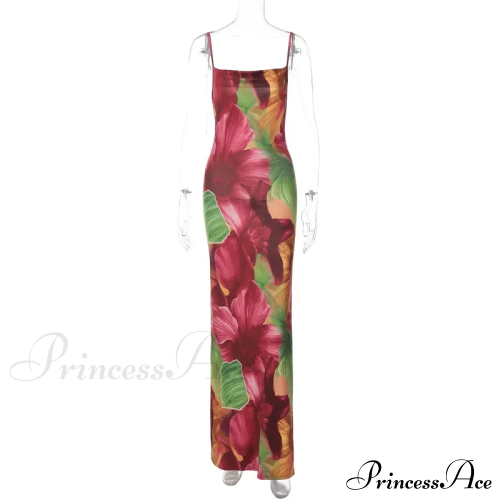 Fashion Backless Slip Maxi Dress image 5