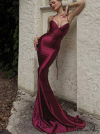 Fashion Bandage Spaghetti Strap Sleeveless Ruched Maxi Dress image 2