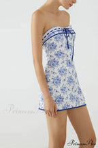 Fashion Bouquet Floral Charming Tube Short Dress image 6