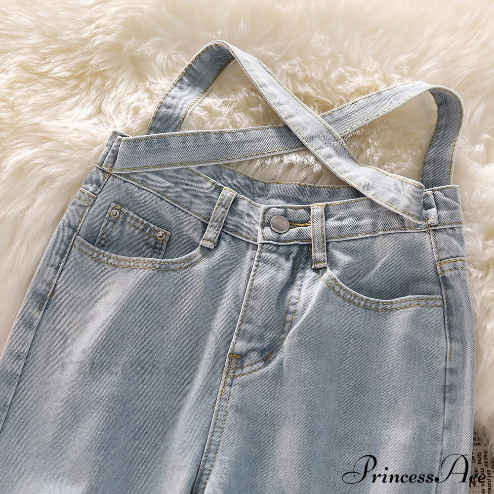 Fashion Cotton Cross Belt Jeans image 5