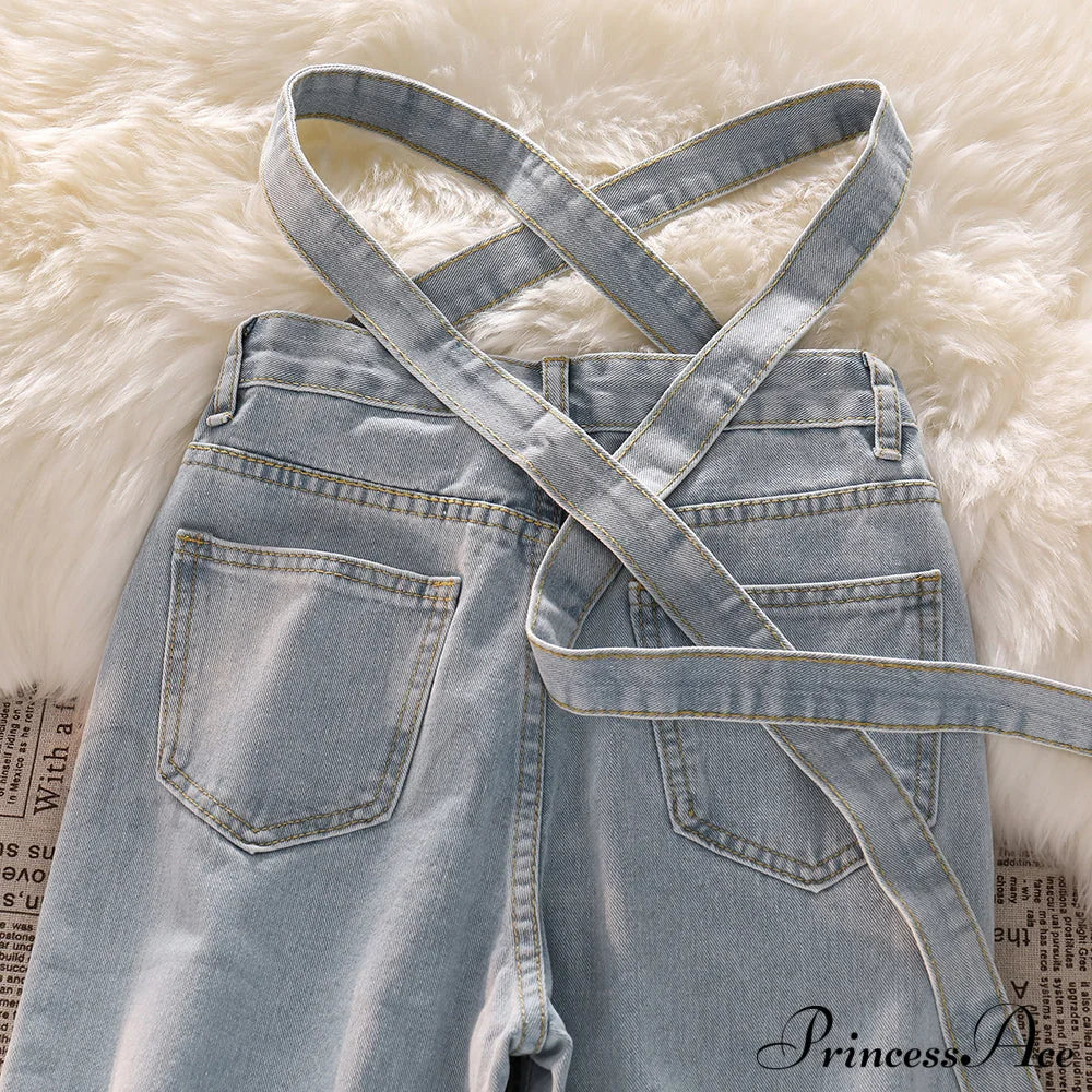 Fashion Cotton Cross Belt Jeans image 6