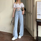 Fashion Cotton Cross Belt Jeans image 2